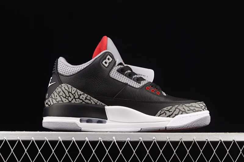All categories Air Jordan Jordan series basketball shoes Air Jordan 3 J version Air Jordan 3 Retro Black Cement (2018) AJ3 Joe 3 replica black cement 854262-001
